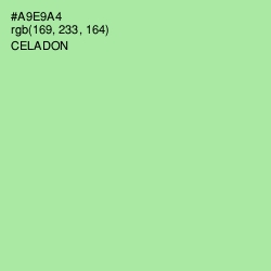 #A9E9A4 - Celadon Color Image