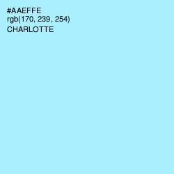 #AAEFFE - Charlotte Color Image