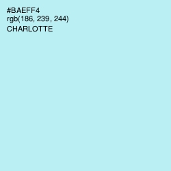 #BAEFF4 - Charlotte Color Image