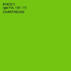 #74C511 - Chartreuse Color Image
