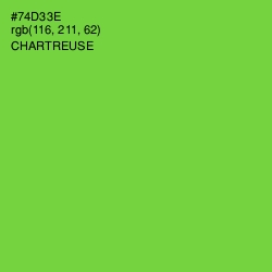 #74D33E - Chartreuse Color Image