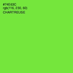#74E63C - Chartreuse Color Image