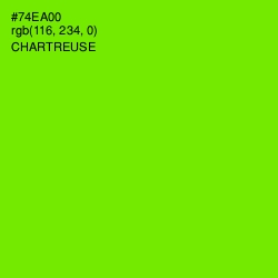 #74EA00 - Chartreuse Color Image