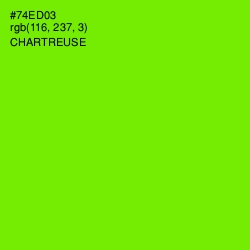 #74ED03 - Chartreuse Color Image