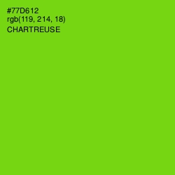 #77D612 - Chartreuse Color Image