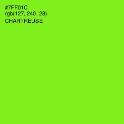 #7FF01C - Chartreuse Color Image