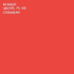 #EB463F - Cinnabar Color Image