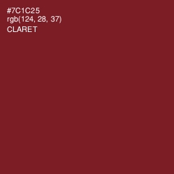 #7C1C25 - Claret Color Image