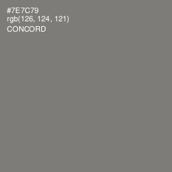 #7E7C79 - Concord Color Image