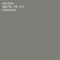 #7E7D79 - Concord Color Image