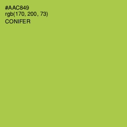 #AAC849 - Conifer Color Image