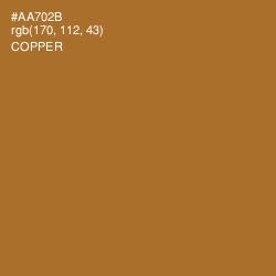 #AA702B - Copper Color Image