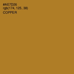 #AE7D26 - Copper Color Image