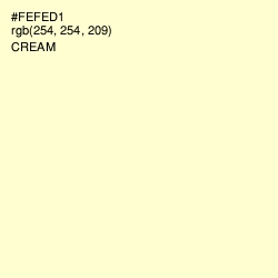 #FEFED1 - Cream Color Image