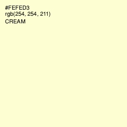 #FEFED3 - Cream Color Image