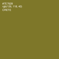 #7E7628 - Crete Color Image