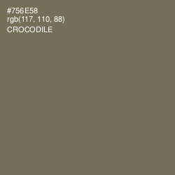#756E58 - Crocodile Color Image
