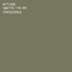 #77765E - Crocodile Color Image