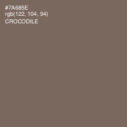 #7A685E - Crocodile Color Image