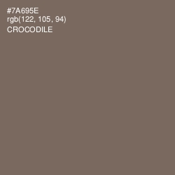 #7A695E - Crocodile Color Image