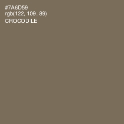 #7A6D59 - Crocodile Color Image
