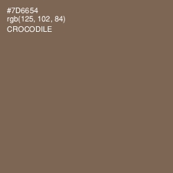 #7D6654 - Crocodile Color Image