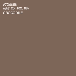 #7D6658 - Crocodile Color Image