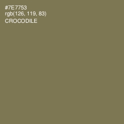 #7E7753 - Crocodile Color Image