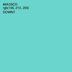 #6AD5CD - Downy Color Image