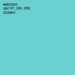 #6BD0D0 - Downy Color Image