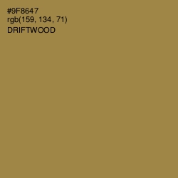 #9F8647 - Driftwood Color Image