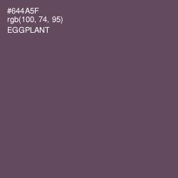 #644A5F - Eggplant Color Image
