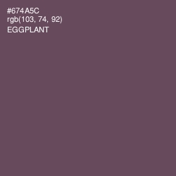 #674A5C - Eggplant Color Image