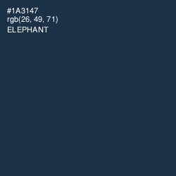 #1A3147 - Elephant Color Image