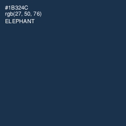 #1B324C - Elephant Color Image