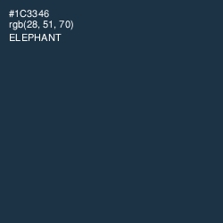 #1C3346 - Elephant Color Image