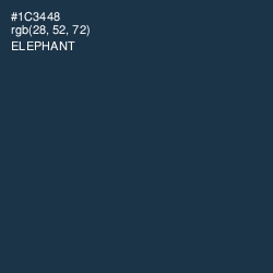 #1C3448 - Elephant Color Image