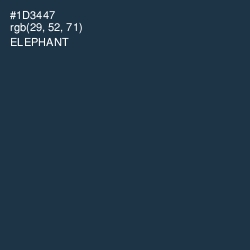 #1D3447 - Elephant Color Image