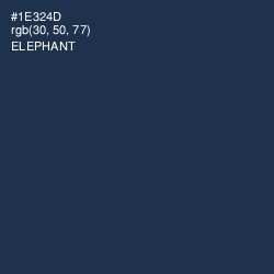 #1E324D - Elephant Color Image