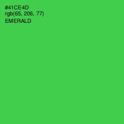 #41CE4D - Emerald Color Image
