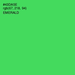 #43DA5E - Emerald Color Image