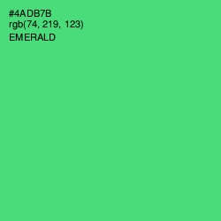 #4ADB7B - Emerald Color Image