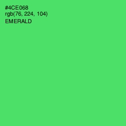 #4CE068 - Emerald Color Image