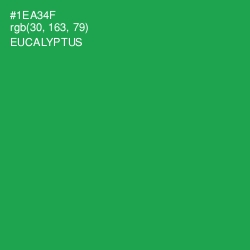 #1EA34F - Eucalyptus Color Image
