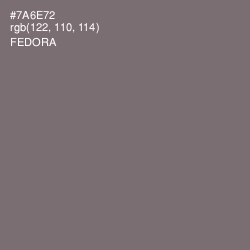 #7A6E72 - Fedora Color Image