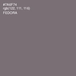 #7A6F74 - Fedora Color Image