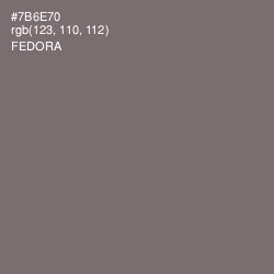 #7B6E70 - Fedora Color Image