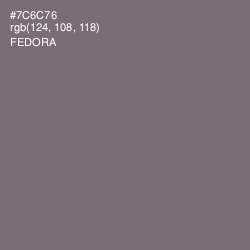 #7C6C76 - Fedora Color Image