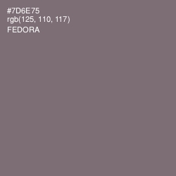 #7D6E75 - Fedora Color Image
