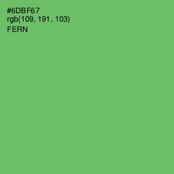 #6DBF67 - Fern Color Image